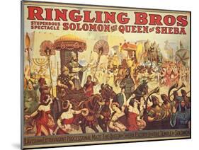 Poster Advertising the 'Ringling Bros.' Circus, c.1900-American School-Mounted Giclee Print