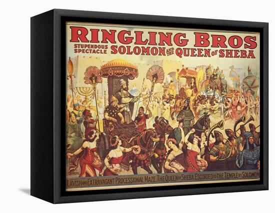 Poster Advertising the 'Ringling Bros.' Circus, c.1900-American School-Framed Stretched Canvas