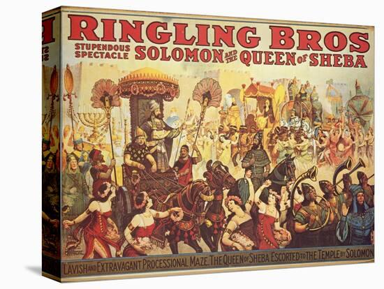 Poster Advertising the 'Ringling Bros.' Circus, c.1900-American School-Stretched Canvas