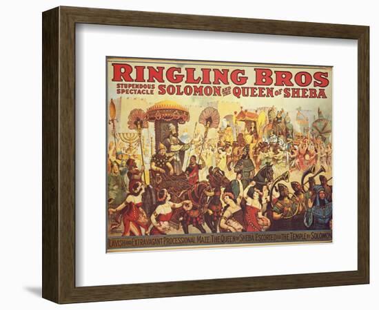 Poster Advertising the 'Ringling Bros.' Circus, c.1900-American School-Framed Giclee Print