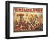 Poster Advertising the 'Ringling Bros.' Circus, c.1900-American School-Framed Giclee Print