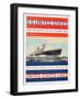 Poster Advertising the S.S. United States, C.1952-null-Framed Giclee Print