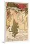 Poster Advertising the Salon Des Cent Exposition at the Hall De La Plume, 1896-Alphonse Mucha-Framed Giclee Print