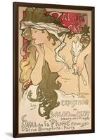 Poster Advertising the Salon Des Cent Exposition at the Hall De La Plume, 1896-Alphonse Mucha-Framed Giclee Print