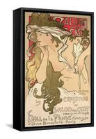 Poster Advertising the Salon Des Cent Exposition at the Hall De La Plume, 1896-Alphonse Mucha-Framed Stretched Canvas