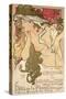 Poster Advertising the Salon Des Cent Exposition at the Hall De La Plume, 1896-Alphonse Mucha-Stretched Canvas