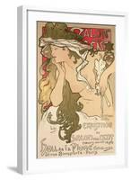 Poster Advertising the Salon Des Cent Exposition at the Hall De La Plume, 1896-Alphonse Mucha-Framed Giclee Print