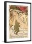 Poster Advertising the Salon Des Cent Exposition at the Hall De La Plume, 1896-Alphonse Mucha-Framed Giclee Print