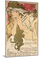 Poster Advertising the Salon Des Cent Exposition at the Hall De La Plume, 1896-Alphonse Mucha-Mounted Giclee Print