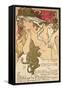 Poster Advertising the Salon Des Cent Exposition at the Hall De La Plume, 1896-Alphonse Mucha-Framed Stretched Canvas