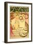 Poster Advertising the 'Salon Des Cent' Mucha Exhibition, 1897-Alphonse Mucha-Framed Giclee Print