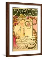 Poster Advertising the 'Salon Des Cent' Mucha Exhibition, 1897-Alphonse Mucha-Framed Giclee Print