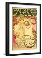 Poster Advertising the 'Salon Des Cent' Mucha Exhibition, 1897-Alphonse Mucha-Framed Giclee Print