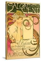 Poster Advertising the 'Salon Des Cent' Mucha Exhibition, 1897-Alphonse Mucha-Stretched Canvas