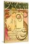Poster Advertising the 'Salon Des Cent' Mucha Exhibition, 1897-Alphonse Mucha-Stretched Canvas