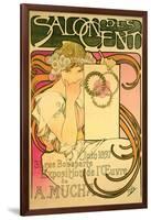 Poster Advertising the 'Salon Des Cent' Mucha Exhibition, 1897-Alphonse Mucha-Framed Giclee Print