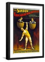 Poster Advertising The Sandow Trocadero Vaudevilles C.1894-null-Framed Giclee Print