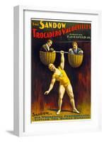 Poster Advertising The Sandow Trocadero Vaudevilles C.1894-null-Framed Giclee Print