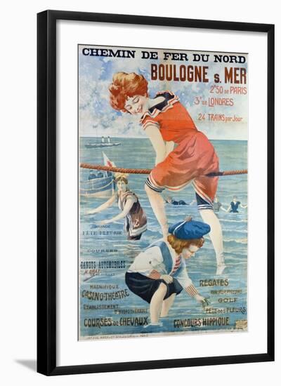 Poster Advertising the Seaside Resort of Boulogne Sur Mer, 1905-Henri Gray-Framed Giclee Print