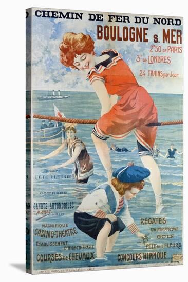 Poster Advertising the Seaside Resort of Boulogne Sur Mer, 1905-Henri Gray-Stretched Canvas
