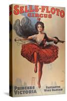 Poster Advertising the 'Sells-Floto Circus', 1920-American School-Stretched Canvas