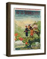 Poster Advertising the Ski Resort of Ax-Les-Thermes, France, C.1900-null-Framed Giclee Print