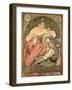 Poster Advertising the 'Societe Populaire Des Beaux-Arts, 1897-Alphonse Mucha-Framed Giclee Print