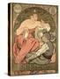 Poster Advertising the 'Societe Populaire Des Beaux-Arts, 1897-Alphonse Mucha-Stretched Canvas