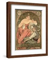 Poster Advertising the 'Societe Populaire Des Beaux-Arts, 1897-Alphonse Mucha-Framed Giclee Print