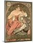 Poster Advertising the 'Societe Populaire Des Beaux-Arts, 1897-Alphonse Mucha-Mounted Giclee Print