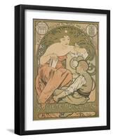 Poster Advertising the 'société Populaire Des Beaux-Arts', 1897-Alphonse Mucha-Framed Giclee Print