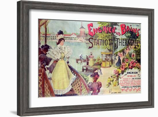 Poster Advertising the Spa Resort of Enghien-Les-Bains, France, Late 19th Century-null-Framed Giclee Print