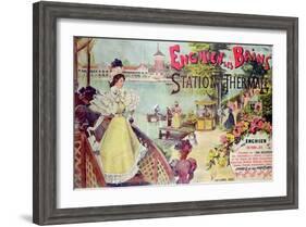 Poster Advertising the Spa Resort of Enghien-Les-Bains, France, Late 19th Century-null-Framed Giclee Print