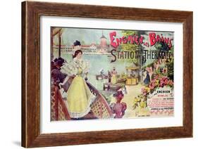 Poster Advertising the Spa Resort of Enghien-Les-Bains, France, Late 19th Century-null-Framed Giclee Print