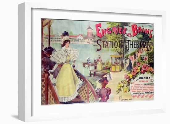 Poster Advertising the Spa Resort of Enghien-Les-Bains, France, Late 19th Century-null-Framed Giclee Print