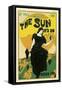 Poster Advertising 'The Sun' Newspaper, 1895-Louis John Rhead-Framed Stretched Canvas