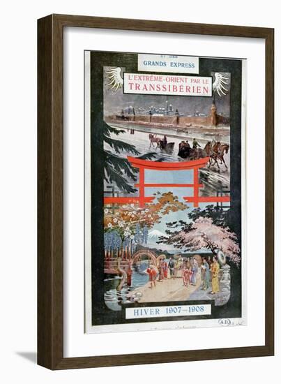 Poster Advertising the Trans Siberian Railway, Winter 1907-8-null-Framed Giclee Print