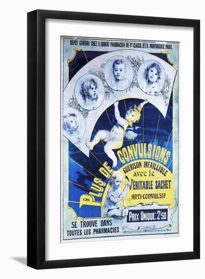 Poster Advertising the 'Veritable Sachets Anti-Convulsif'-null-Framed Giclee Print