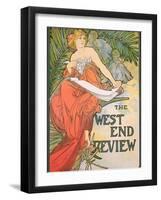 Poster Advertising 'The West End Review', 1898-Alphonse Mucha-Framed Giclee Print