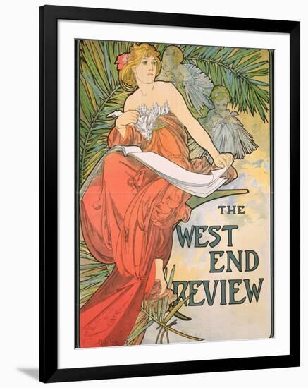 Poster Advertising 'The West End Review', 1898-Alphonse Mucha-Framed Premium Giclee Print