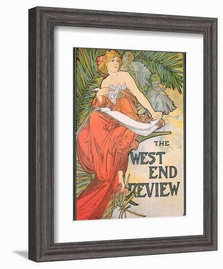 Poster Advertising 'The West End Review', 1898-Alphonse Mucha-Framed Giclee Print