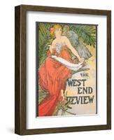 Poster Advertising 'The West End Review', 1898-Alphonse Mucha-Framed Giclee Print