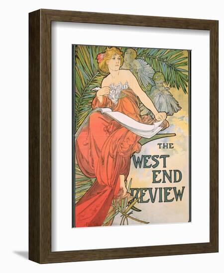 Poster Advertising 'The West End Review', 1898-Alphonse Mucha-Framed Giclee Print