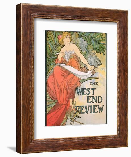 Poster Advertising 'The West End Review', 1898-Alphonse Mucha-Framed Giclee Print