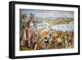 Poster Advertising the World's Columbian Exposition, Chicago 1893 (Colour Litho)-American-Framed Giclee Print