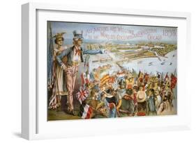 Poster Advertising the World's Columbian Exposition, Chicago 1893 (Colour Litho)-American-Framed Giclee Print