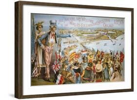 Poster Advertising the World's Columbian Exposition, Chicago 1893 (Colour Litho)-American-Framed Giclee Print