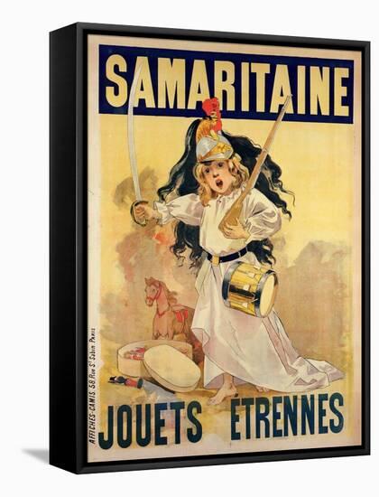 Poster Advertising Toys for Sale at 'La Samaritaine'-Firmin Bouisset-Framed Stretched Canvas