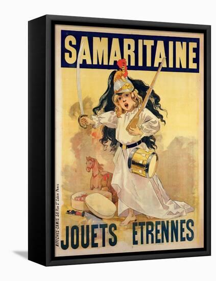 Poster Advertising Toys for Sale at 'La Samaritaine'-Firmin Bouisset-Framed Stretched Canvas
