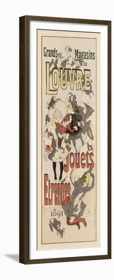 Poster Advertising Toys for Sale at the Grands Magasins Du Louvre Paris-Jules Ch?ret-Framed Premium Giclee Print